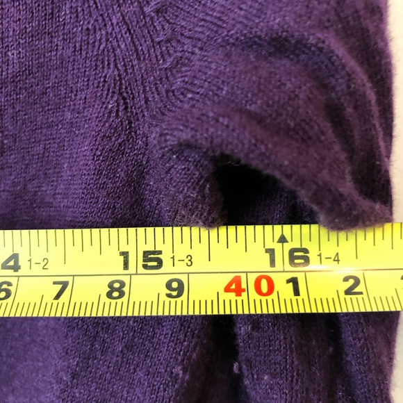 Cardigan Plum mesh chest full button layer light S - Picture 5 of 6